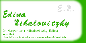 edina mihalovitzky business card